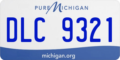 MI license plate DLC9321