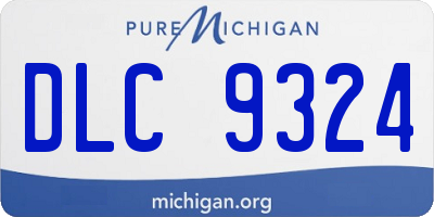 MI license plate DLC9324