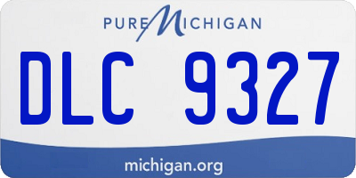 MI license plate DLC9327