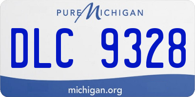 MI license plate DLC9328