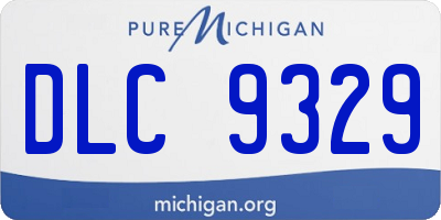 MI license plate DLC9329
