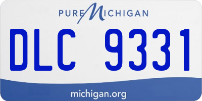 MI license plate DLC9331
