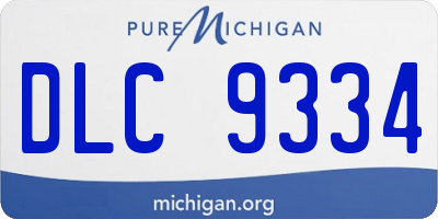 MI license plate DLC9334