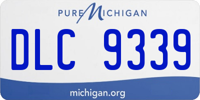 MI license plate DLC9339