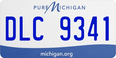 MI license plate DLC9341