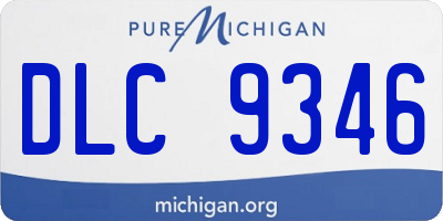 MI license plate DLC9346
