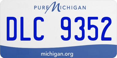 MI license plate DLC9352