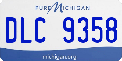 MI license plate DLC9358