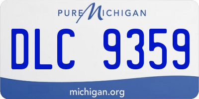 MI license plate DLC9359