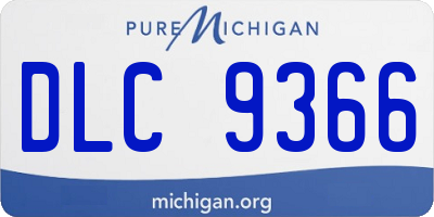 MI license plate DLC9366