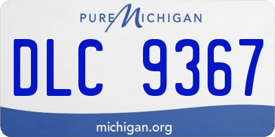 MI license plate DLC9367