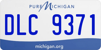 MI license plate DLC9371