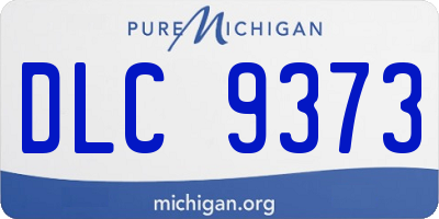 MI license plate DLC9373