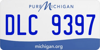 MI license plate DLC9397