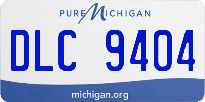 MI license plate DLC9404