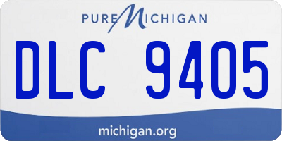 MI license plate DLC9405