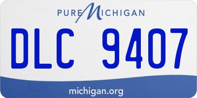 MI license plate DLC9407