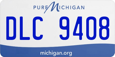 MI license plate DLC9408