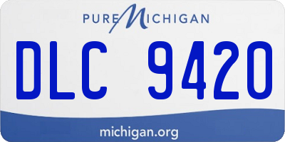 MI license plate DLC9420