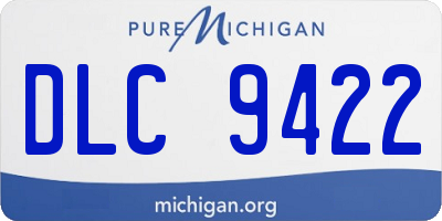 MI license plate DLC9422