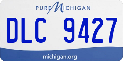 MI license plate DLC9427