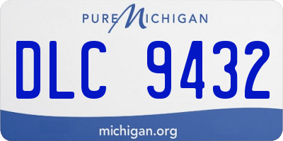 MI license plate DLC9432