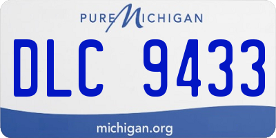 MI license plate DLC9433