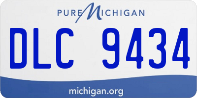 MI license plate DLC9434