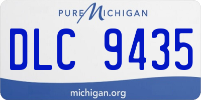 MI license plate DLC9435