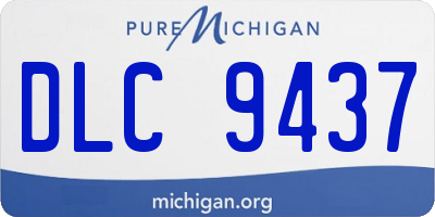 MI license plate DLC9437