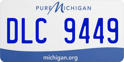 MI license plate DLC9449