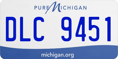 MI license plate DLC9451