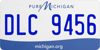MI license plate DLC9456