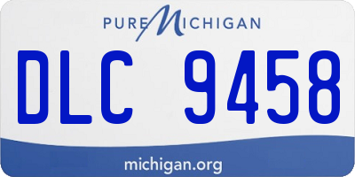 MI license plate DLC9458