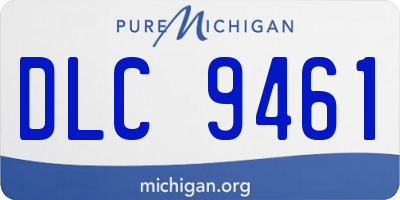 MI license plate DLC9461