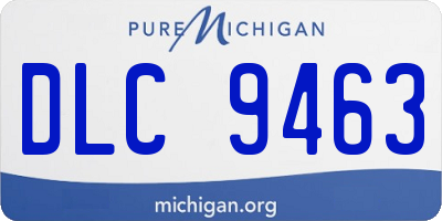 MI license plate DLC9463