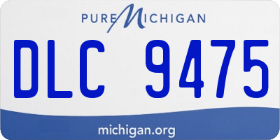 MI license plate DLC9475