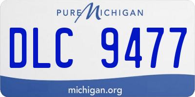 MI license plate DLC9477