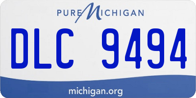 MI license plate DLC9494