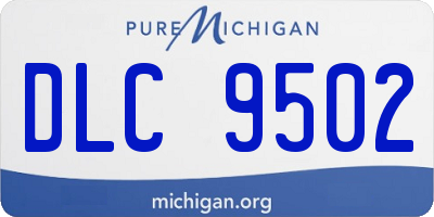 MI license plate DLC9502