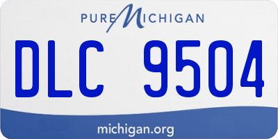 MI license plate DLC9504