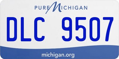 MI license plate DLC9507