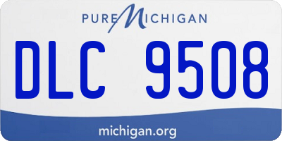 MI license plate DLC9508