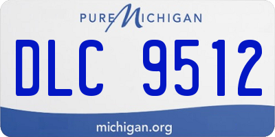 MI license plate DLC9512