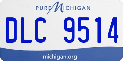 MI license plate DLC9514