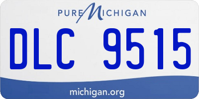 MI license plate DLC9515