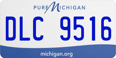 MI license plate DLC9516