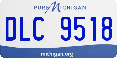 MI license plate DLC9518