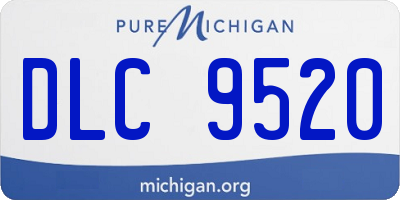 MI license plate DLC9520