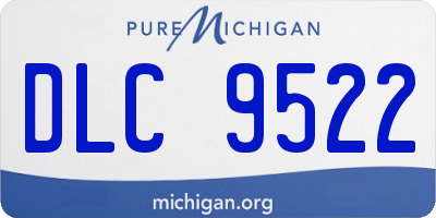 MI license plate DLC9522